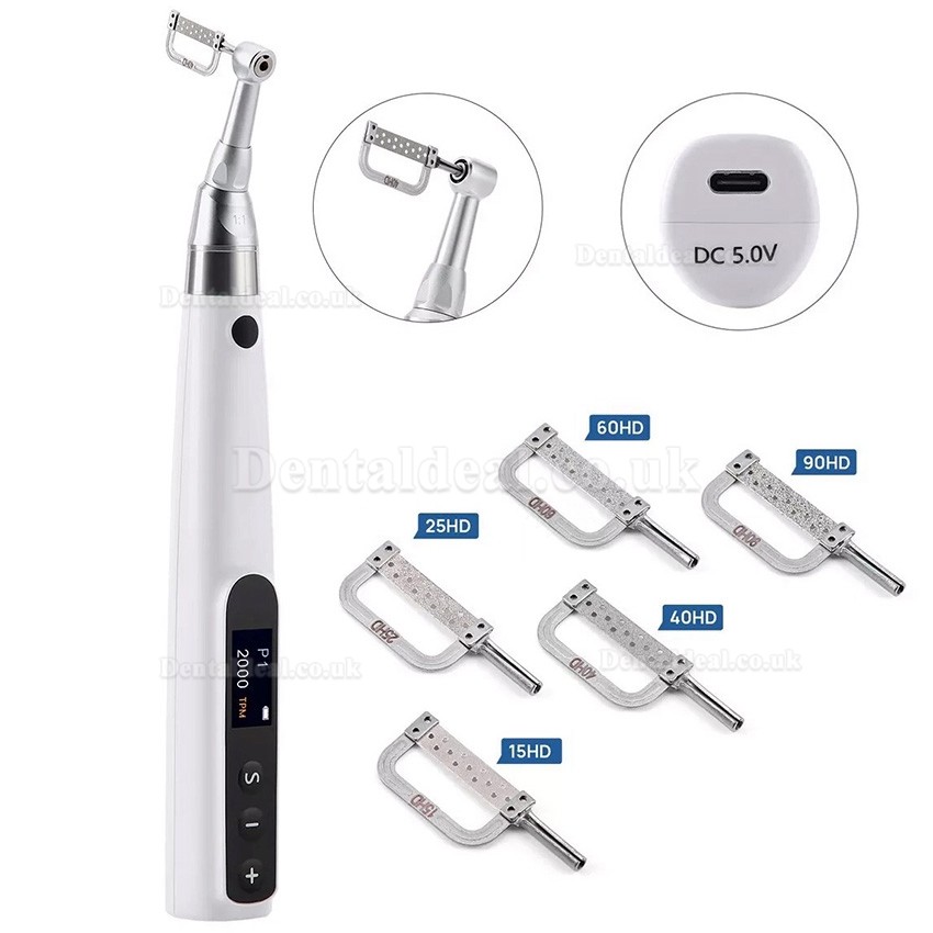 Dental Electric Reduction Orthodontic Interproximal Handpiece IPR Kit with 5Pcs Strips