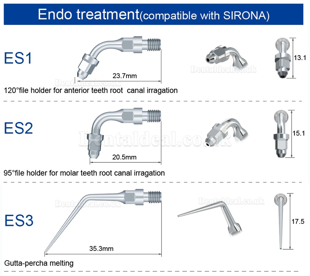 5 Pcs Dental Scaler Implant Tips ES3D ES4D ES5D ES10D ES14 ES14D ES15 ES15D Fit Sirona Scaler Handpiece