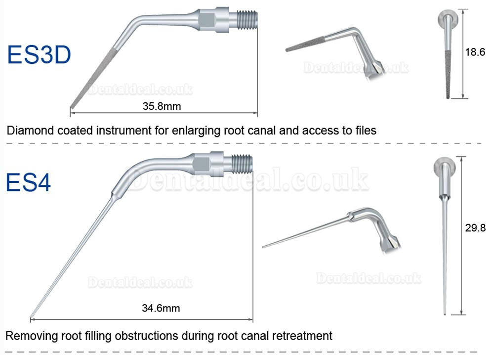 5 Pcs Dental Scaler Implant Tips ES3D ES4D ES5D ES10D ES14 ES14D ES15 ES15D Fit Sirona Scaler Handpiece