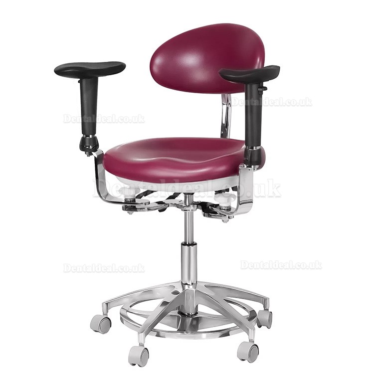 JKS-037 Ergonomic Dental Stool with Armrest Dentist Operator Assistant Hygienist Chair 360° Rotation