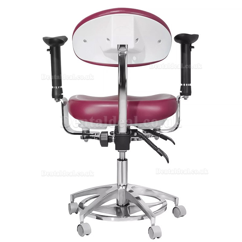 JKS-037 Ergonomic Dental Stool with Armrest Dentist Operator Assistant Hygienist Chair 360° Rotation