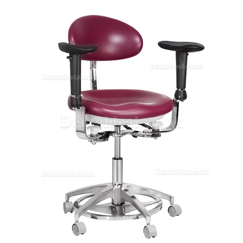 JKS-037 Ergonomic Dental Stool with Armrest Dentist Operator Assistant Hygienist Chair 360° Rotation