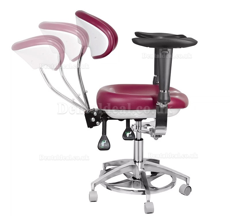 JKS-037 Ergonomic Dental Stool with Armrest Dentist Operator Assistant Hygienist Chair 360° Rotation