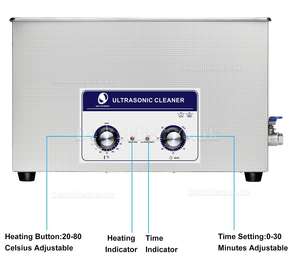 30L Ultrasonic Cleaner Stainless Steel Ultrasonic Cleaning Machine with Mechanical Control Temperature and Time