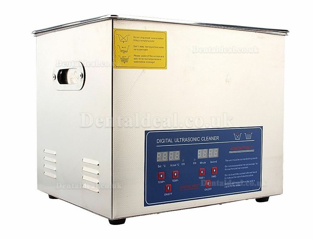 Stainless Steel 10 L Liter Industry Heated Ultrasonic Cleaner Heater w/Timer