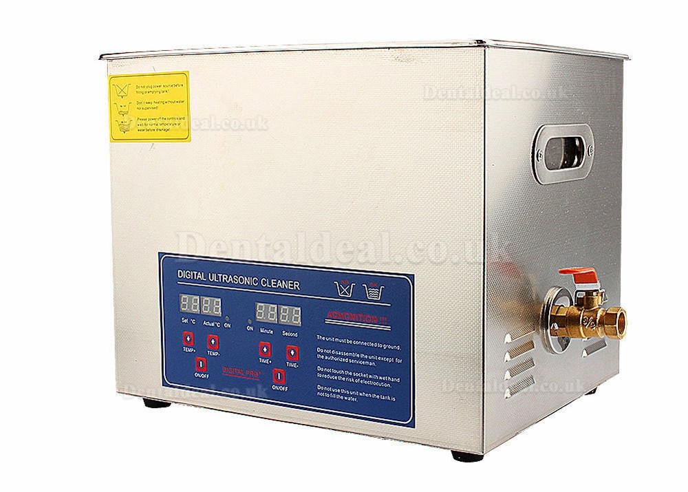 Stainless Steel 10 L Liter Industry Heated Ultrasonic Cleaner Heater w/Timer