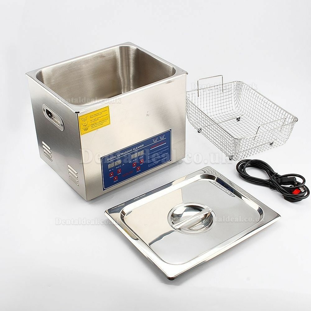 Stainless Steel 10 L Liter Industry Heated Ultrasonic Cleaner Heater w/Timer