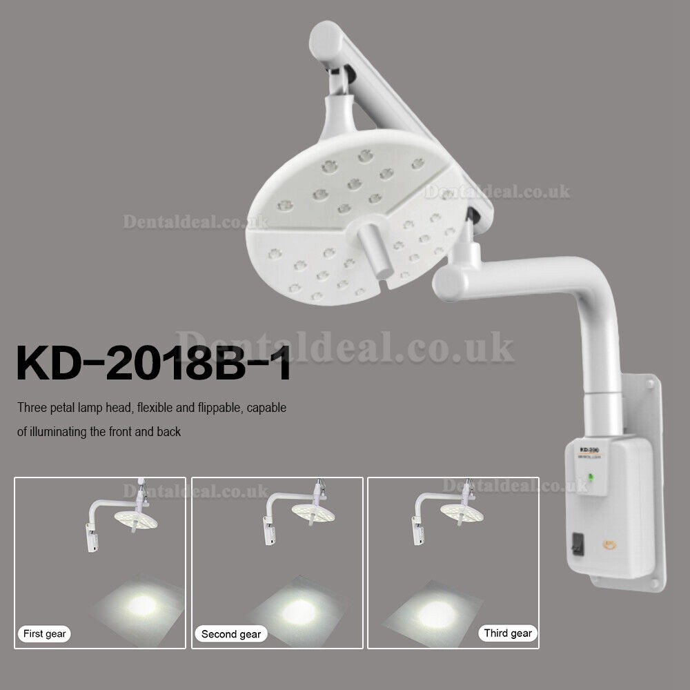 KWS KD-2018B-1 Wall-Mounted Dental Surgical LED Lamp Shadowless Exam Light Touch Switch