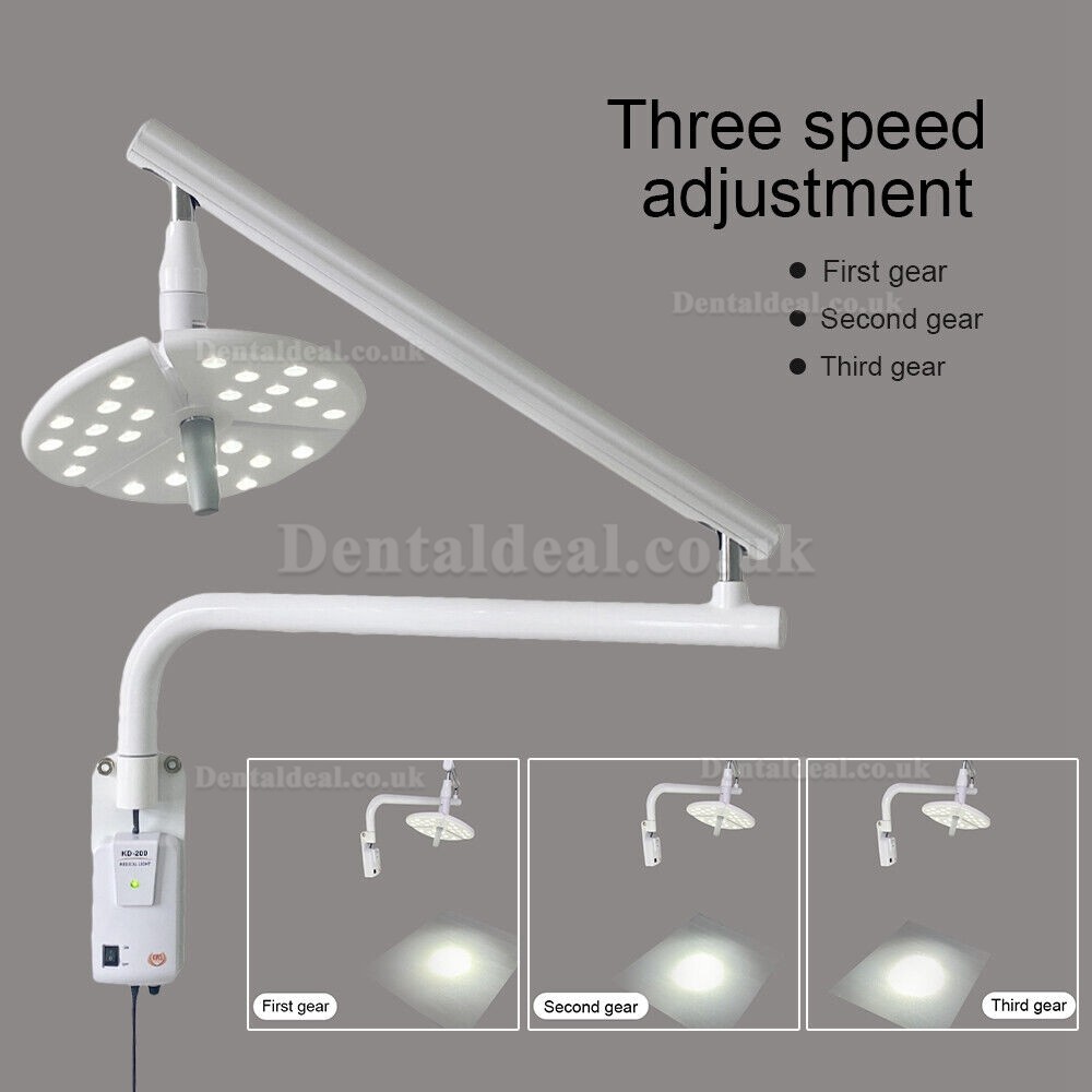 KWS KD-2018B-1 Wall-Mounted Dental Surgical LED Lamp Shadowless Exam Light Touch Switch