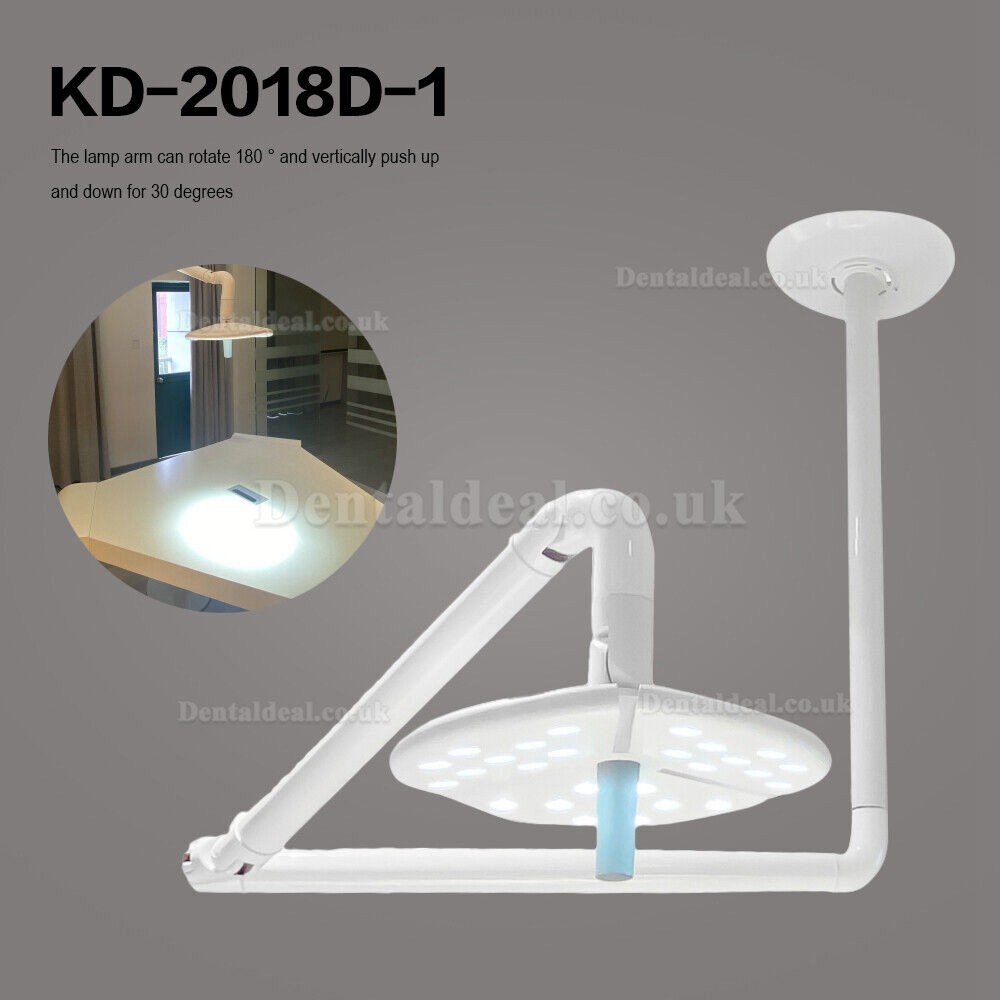 KWS KD-2018D-1 Dental Ceiling Surgical LED Light Shadowless Exam Lamp Touch Switch