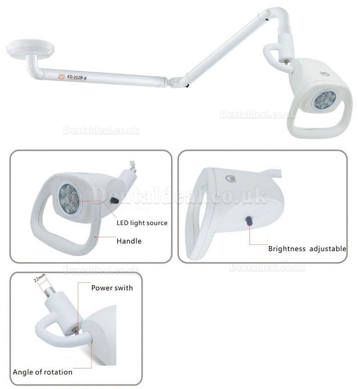 KWS KD-202B-8 21W LED hanging surgical tower lamp medical examination light