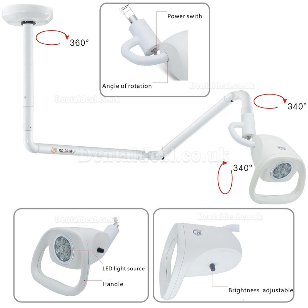 KWS KD-2021W-2 7 holes 21W LED surgical ceiling type inspection light