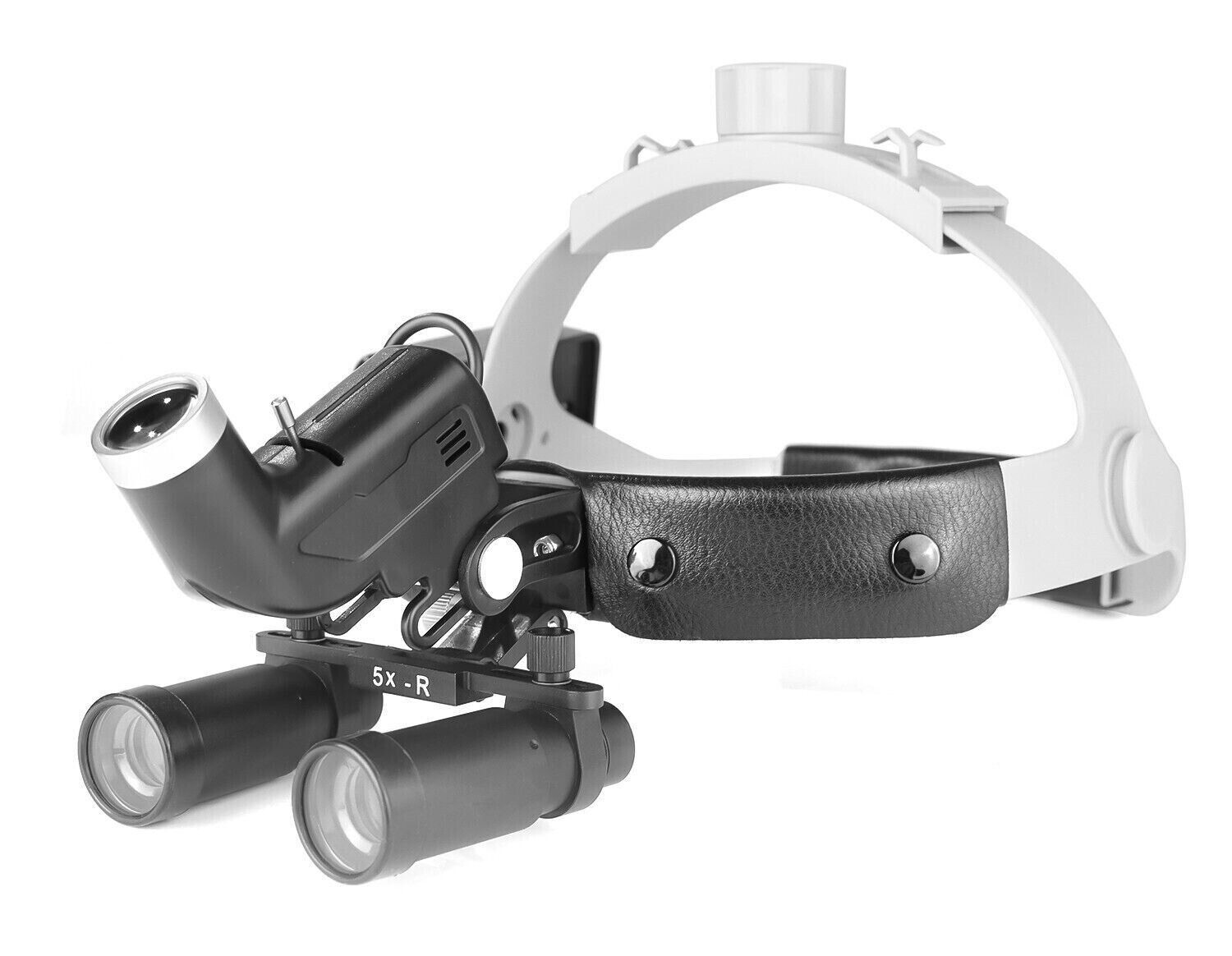 4.0X/5.0X/6.0X/8.0X-R Dental Medical Surgical Magnifying Loupe + Headband 5W LED Headlight