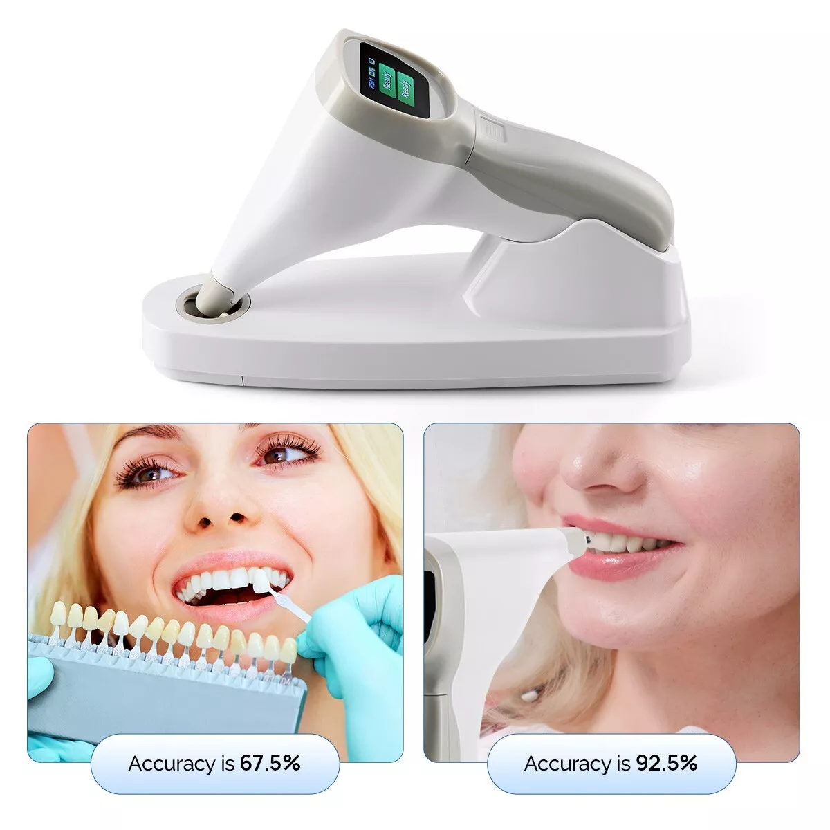 Dental LED Tooth Whitening Color Comparator Digital Colormeter with Teeth Shade Guide Kit