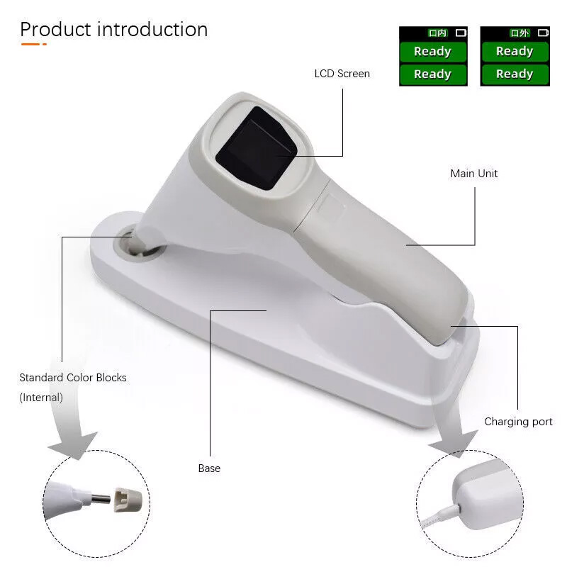 Dental LED Tooth Whitening Color Comparator Digital Colormeter with Teeth Shade Guide Kit