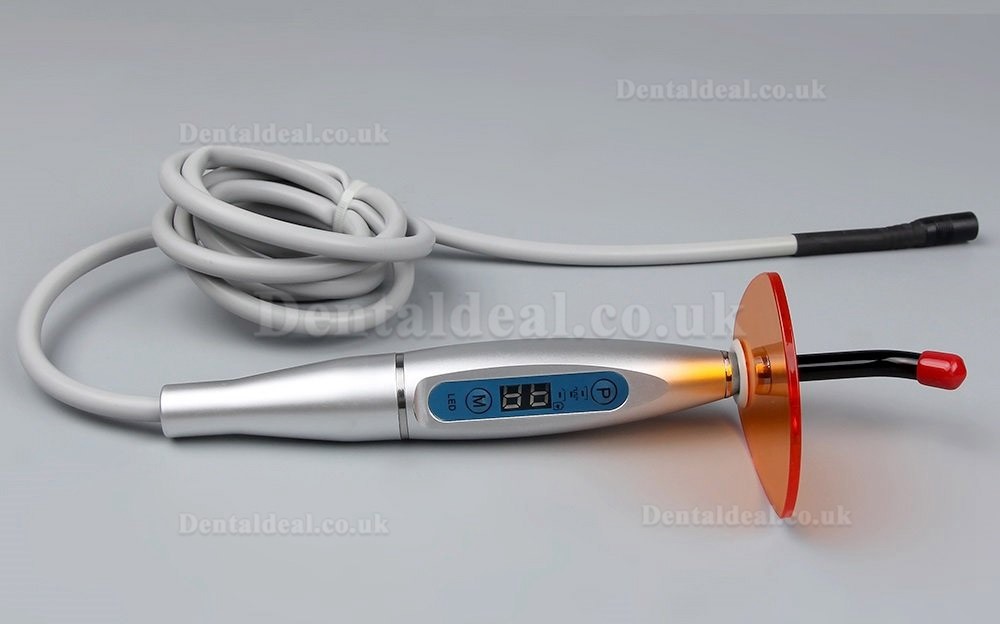 5W Dental Wired Built-in LED Curing Light Lamp 1500mw/cm2 High Indensity Silver