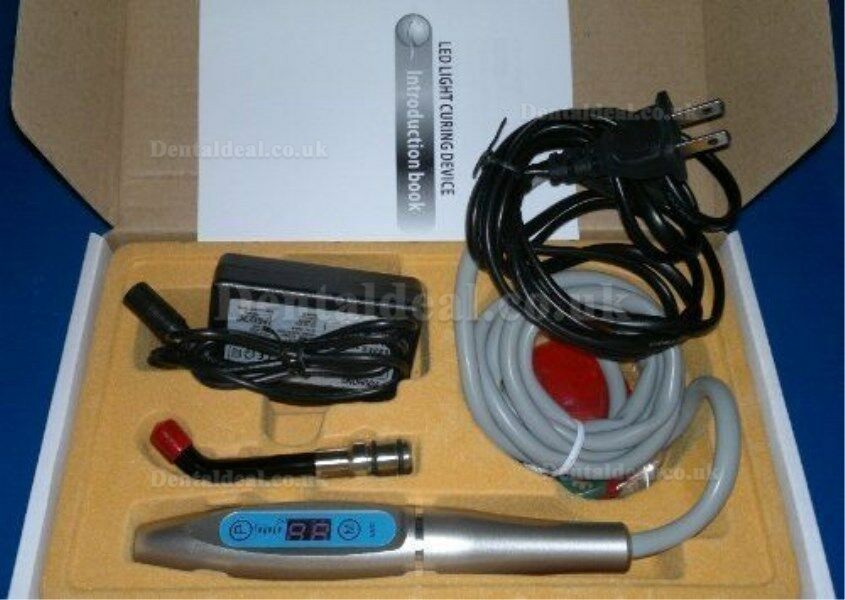 5W Dental Wired Built-in LED Curing Light Lamp 1500mw/cm2 High Indensity Silver