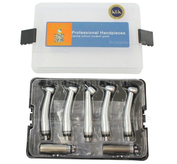 5PCS LY® All-Functional Dental High Speed Push Button LED Handpiece Air Turbine Instruments Kit 4 Holes