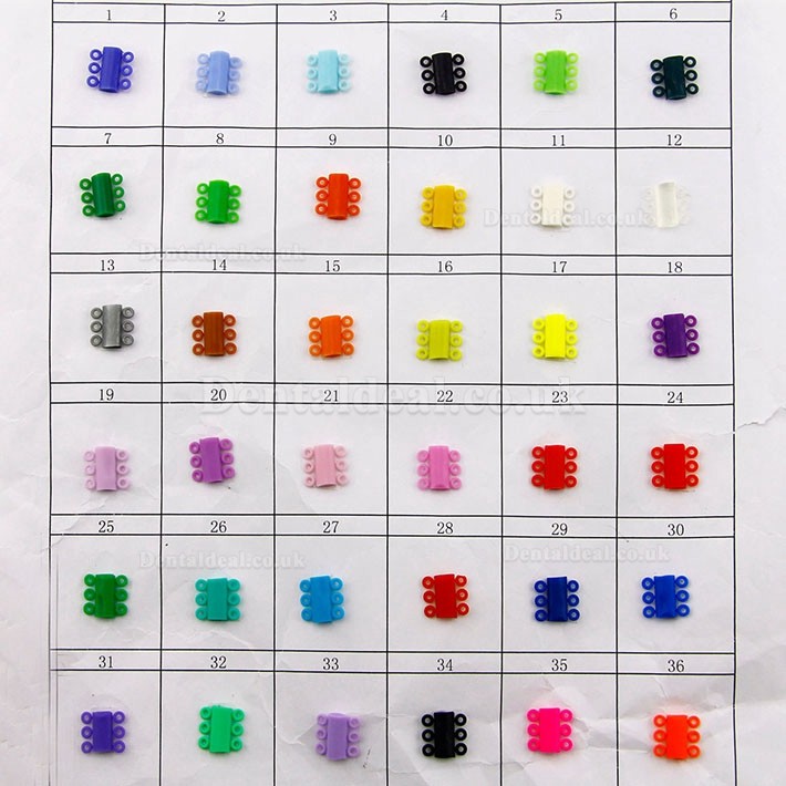 10 Packs Dental Orthodontic Elastic Ligature Ties 36 Colors for choose