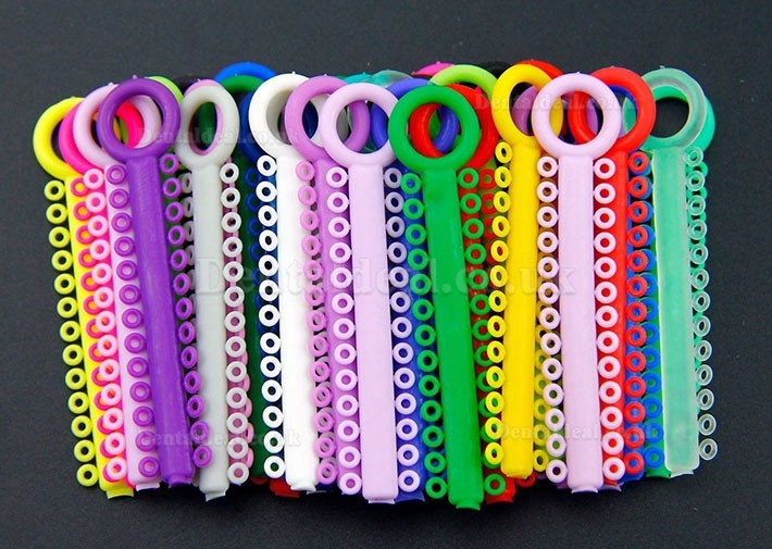 10 Packs Dental Orthodontic Elastic Ligature Ties 36 Colors for choose