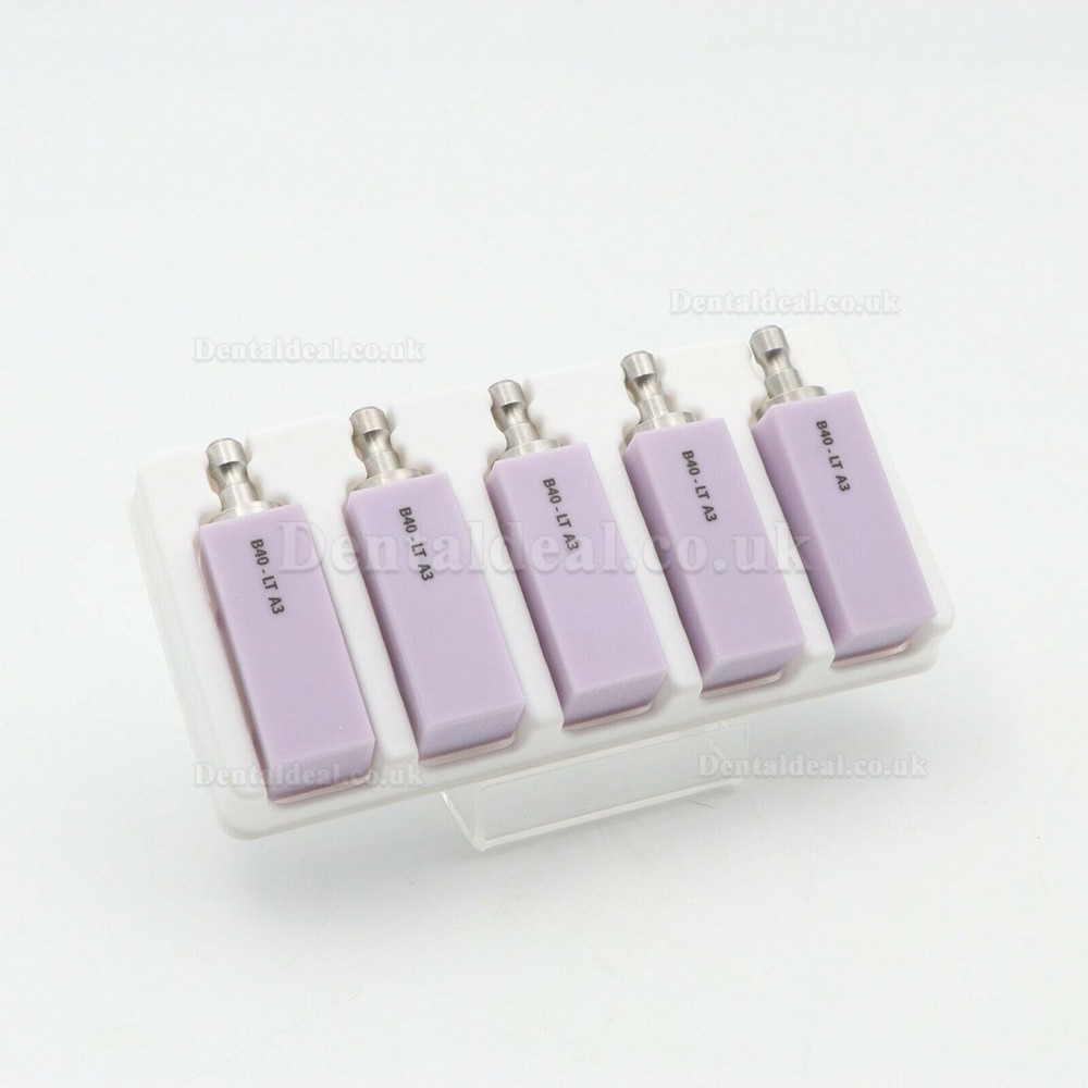 5Pcs B40 Dental Lithium Dislicate Blocks E-max HT/LT cad cam For Sirona Cerec