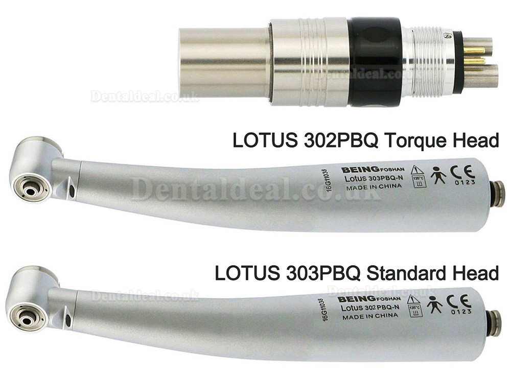 BEING Lotus 302/303PBQ Fiber Optic Turbine Handpiece with NSK Phatelus Coupler