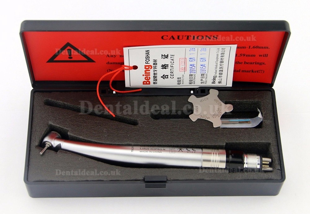 BEING Lotus 302/303PBQ Fiber Optic Turbine Handpiece with NSK Phatelus Coupler