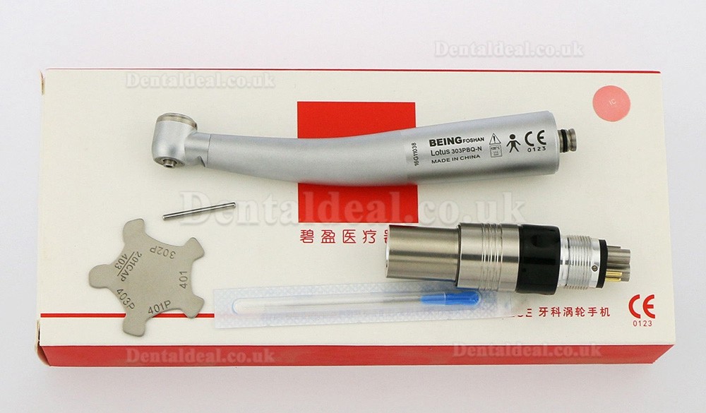 BEING Lotus 302/303PBQ Fiber Optic Turbine Handpiece with NSK Phatelus Coupler