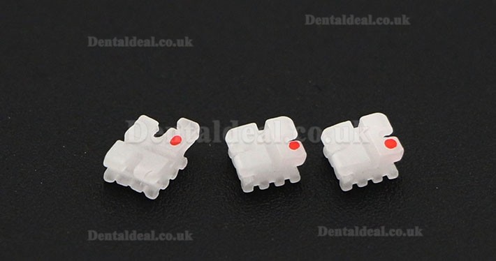 5Pack/20Pcs Dental Orthodontic Ceramic Bracket Braces MBT 022 3 Hooks