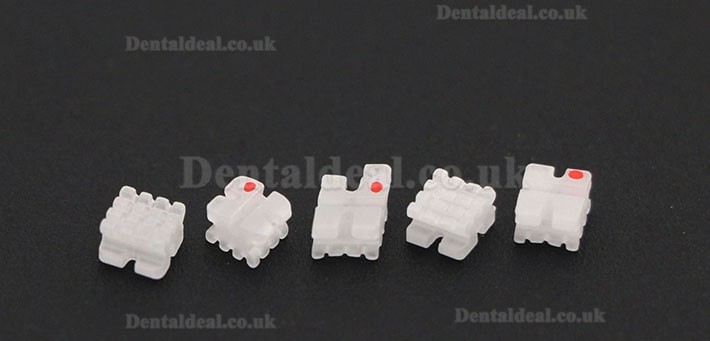 5Pack/20Pcs Dental Orthodontic Ceramic Bracket Braces MBT 022 3 Hooks