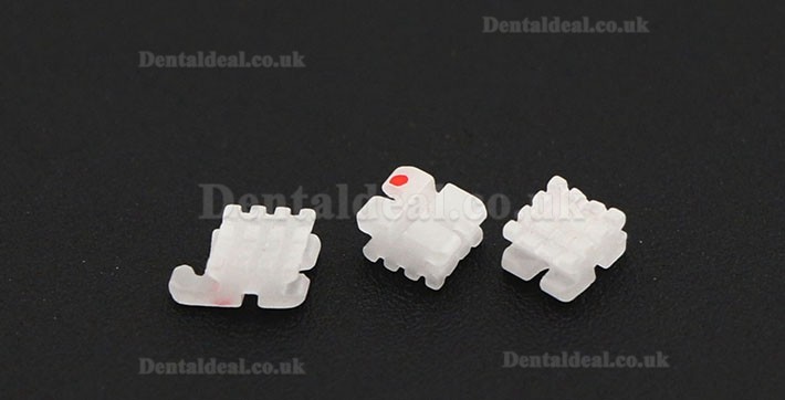 5Pack/20Pcs Dental Orthodontic Ceramic Bracket Braces MBT 022 3 Hooks