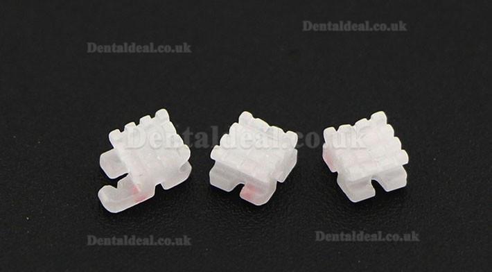 5Pack/20Pcs Dental Orthodontic Ceramic Bracket Braces MBT 022 3 Hooks