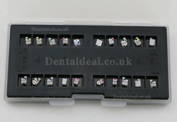 1Box Dental Orthodontic Self-ligating Ceramic Brackets Braces MBT 022 345 Hooks