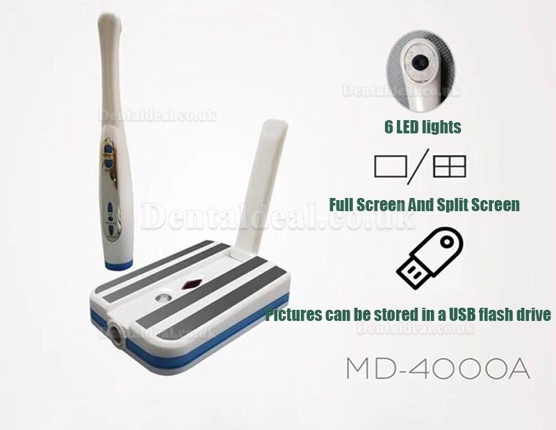 Dental Intraoral Camera 1/4" CMOS 1080P MD4000 VGA & HDMI 8Pcs Blue LED +4 Pcs White LED