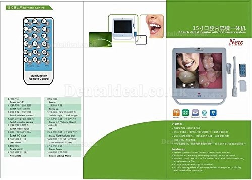 15 Inch Wired Dental Monitor Intra Oral Camera System VGA+VIDEO port With LCD holder MD1500