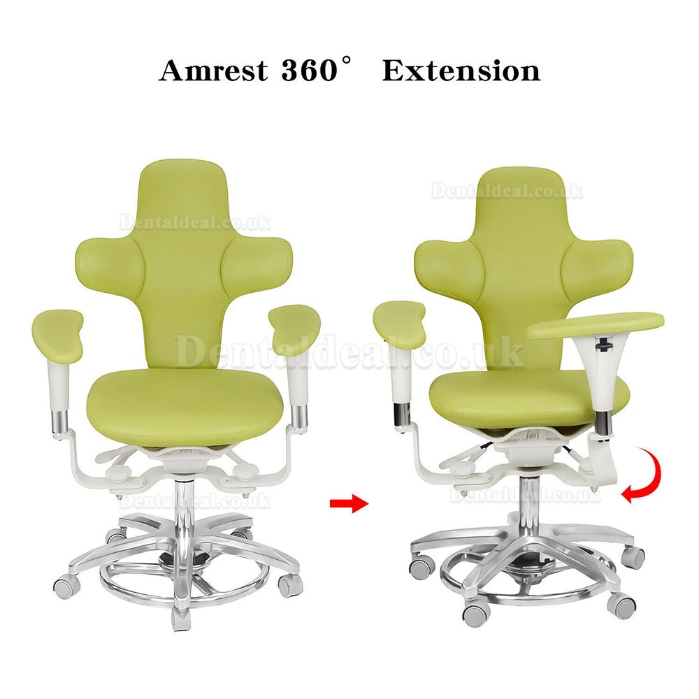 Ergonomic Adjustable Dental Microscope Stool with Amrests Micro Surgeon Chair