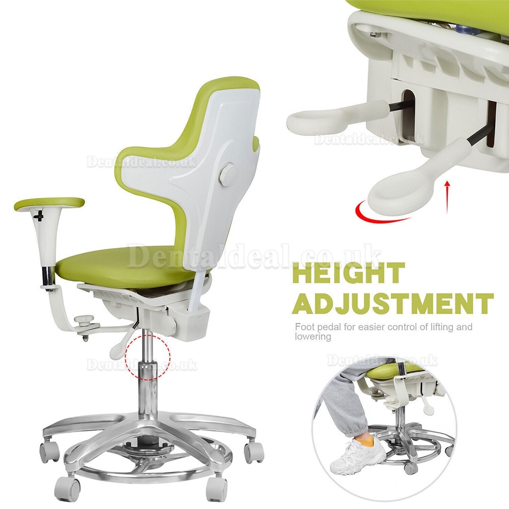 Ergonomic Adjustable Dental Microscope Stool with Amrests Micro Surgeon Chair