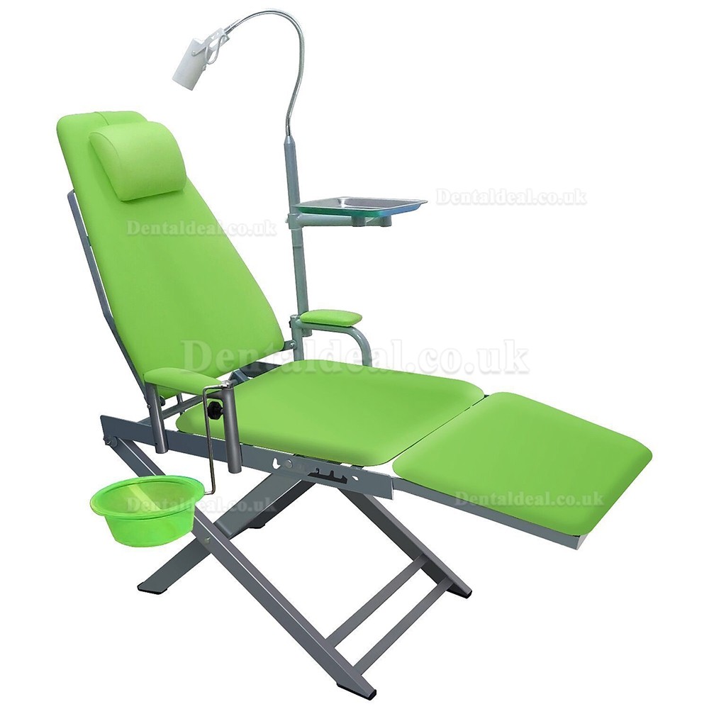 Portable Dental Mobile Chair with LED Lamp Waste Basin + Dental Turbine Unit