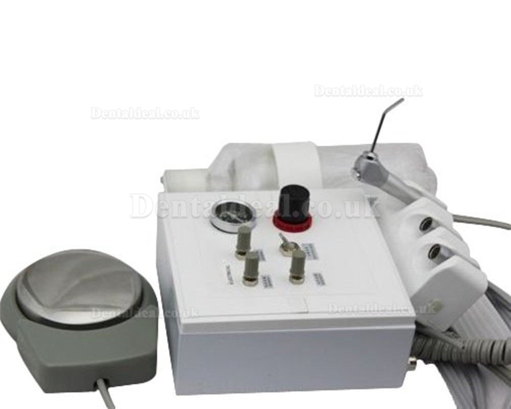 Portable Dental Mobile Chair with LED Lamp Waste Basin + Dental Turbine Unit