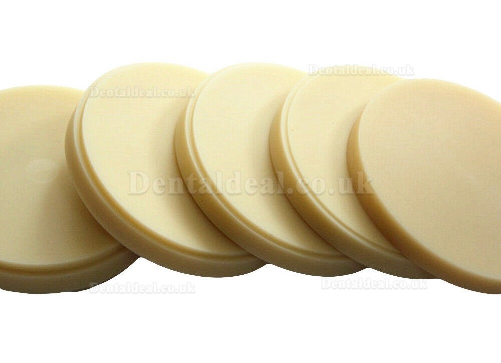 5Pcs Dental Lab Material OD98*25mm Wieland System PMMA Blocks Disk