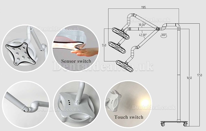 Micare JD1700 LED Minor Surgical Lamp Shadowless Light Operation Lamp For Dental Clinic