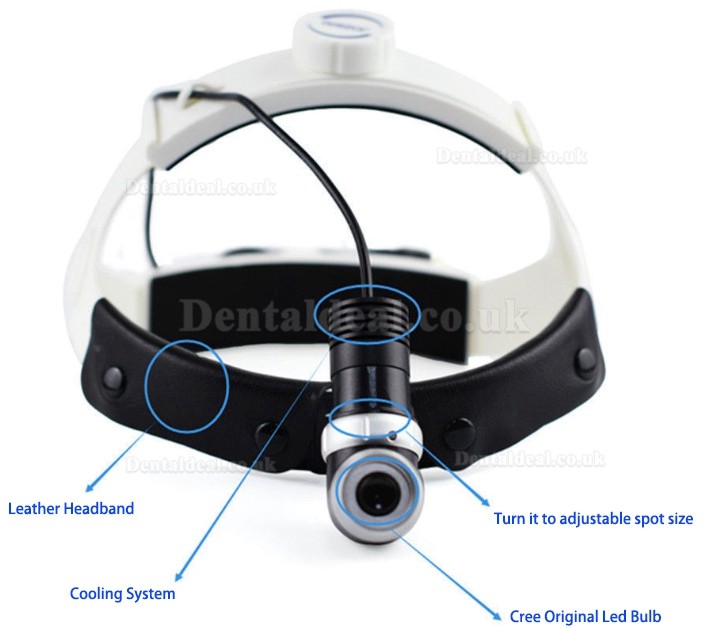 5W LED Dental Surgical Headlight Medical Headlamp JD2400 for ENT Headband Type