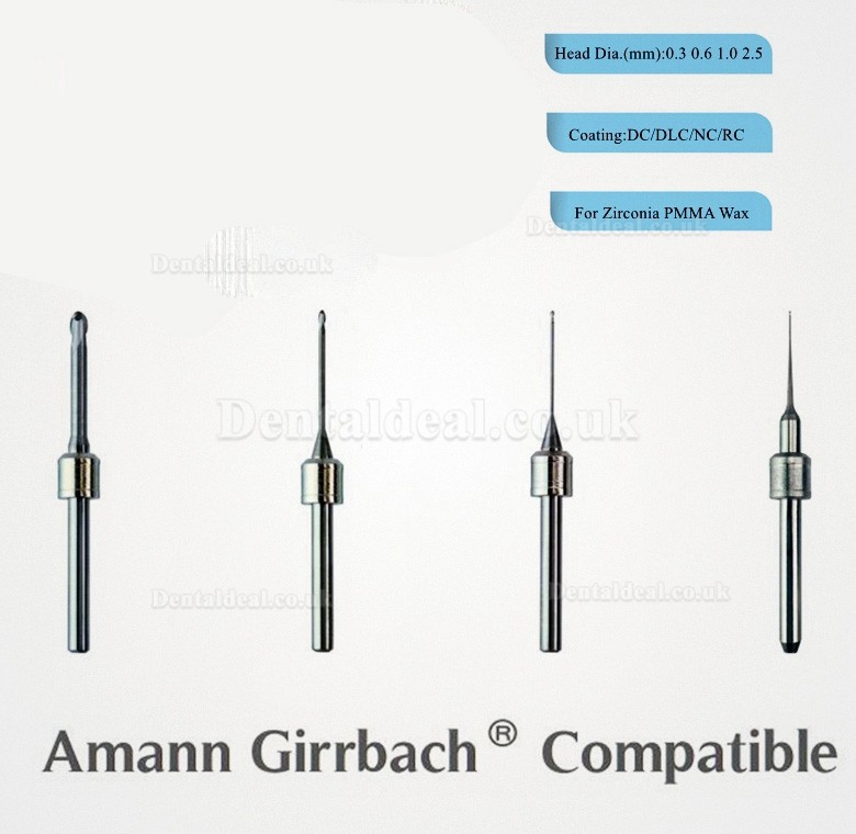 Zirconia Block Discs PMMA WAX Dental Milling Burs Fit Amann Girrbach Ceramill Motion 2