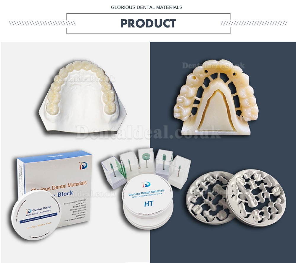 Zirconia Block PMMA Milling Burs Mololayer HT for Amann Girabbach system D shadpe 1350MPA