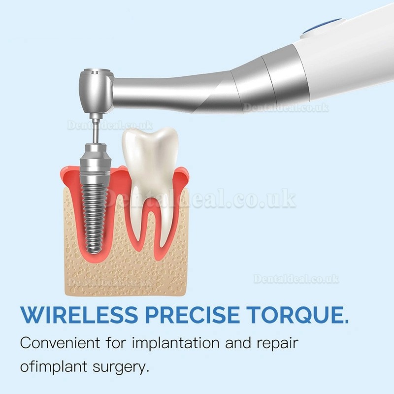 Electric Wireless Universal Dental Implant Torque Wrench Set with 16Pcs Screwdrivers