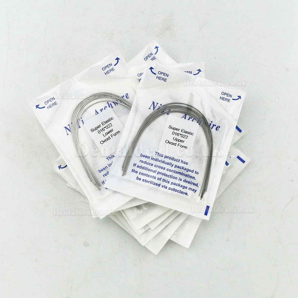 10Packs Dental Orthodontic Super Elastic NITI Arch Wire Rectangular Ovoid U/L