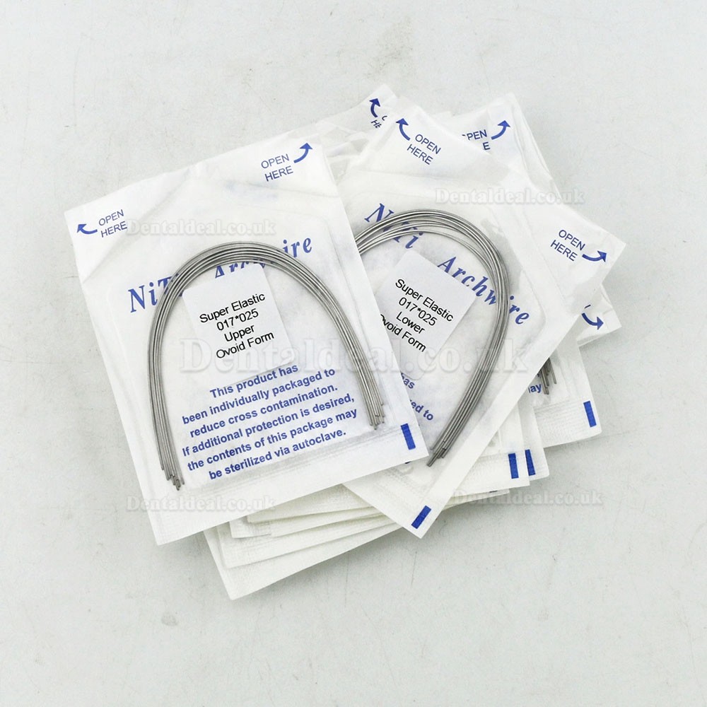 10Packs Dental Orthodontic Super Elastic NITI Arch Wire Rectangular Ovoid U/L