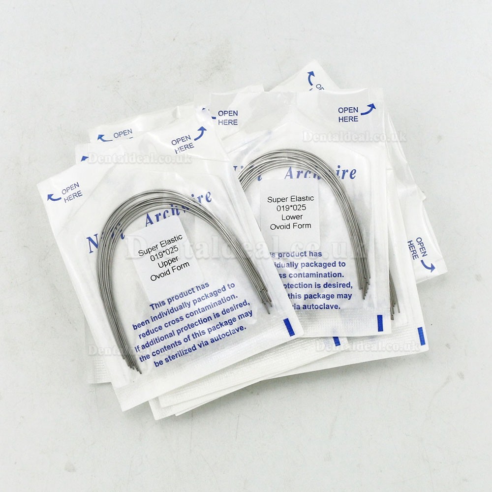 10Packs Dental Orthodontic Super Elastic NITI Arch Wire Rectangular Ovoid U/L