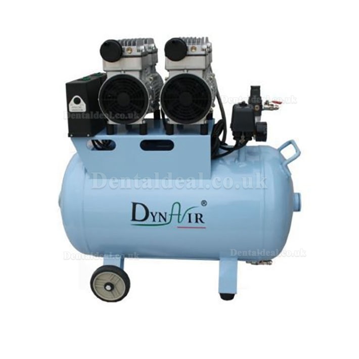 Dental Noiseless Oilless Air Compressor Motors Oil Free 50L Tank 1500W 304L/min