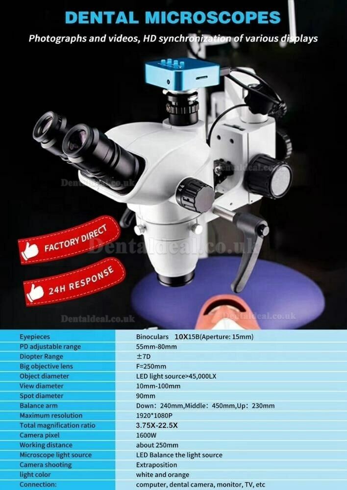 Dental Operating Microscope with Camera Rood Canal Therapy for Dental Chair Unit